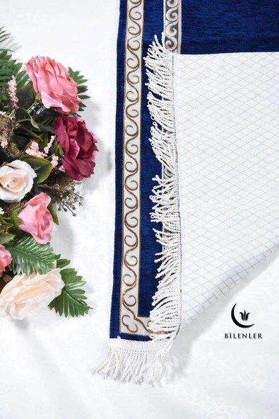 Oval Astarlı Seccade Lacivert - Resim 2