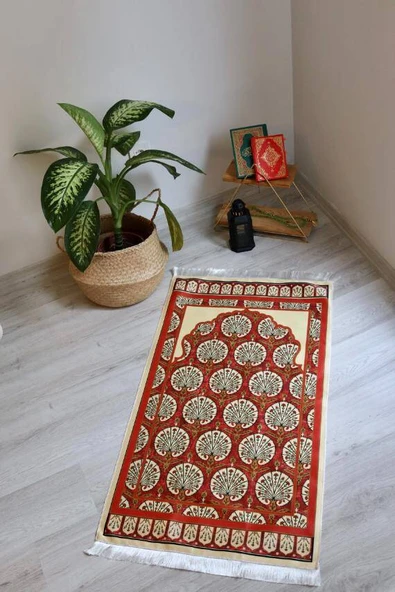 İpek Dokulu Keseli Seccade Çok Renkli- KT01