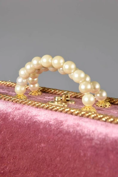 İnci Ahşap Kadife Kutulu Kuran-ı Kerim Çeyizlik-Hediyelik Set Gül Kurusu Renk - Resim 4