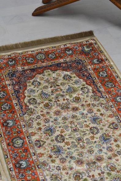 Pratik ve Taşınabilir İpek Dokulu Çantalı Seccade-P1001 - Resim 2