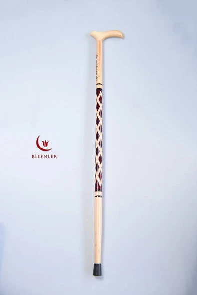Ahşap İşçilikli Yürüme Bastonu Kahverengi –  Zarif ve Dayanıklı ürün görseli