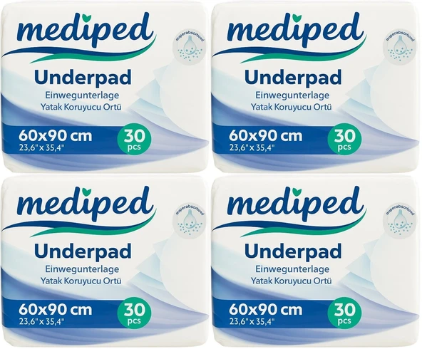 Mediped Hasta Alt Açma Yatak Koruyucu Örtü 60*90CM Klasik 120 Adet (4PK*30)