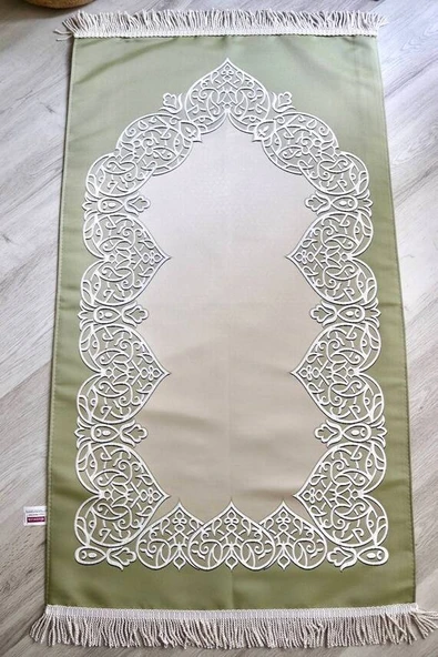 Astarlı Çeyizlik Saten Seccade Yeşil - Resim 4
