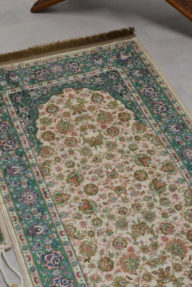 Pratik ve Taşınabilir İpek Dokulu Çantalı Seccade-MT09 - Resim 2