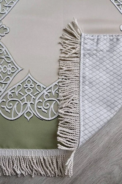 Astarlı Çeyizlik Saten Seccade Yeşil - Resim 3