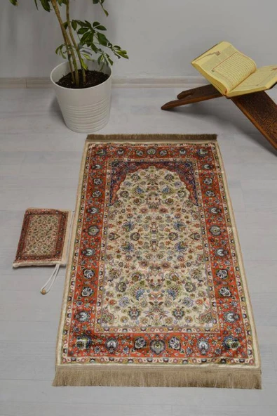 Pratik ve Taşınabilir İpek Dokulu Çantalı Seccade-P1001 ürün görseli