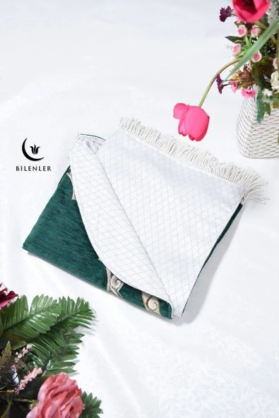 Oval Astarlı Seccade Yeşil - Resim 4