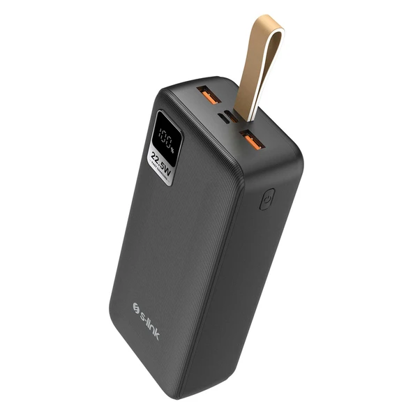 S-link G330 30000mAh QC3.0 PD20W LCD Şeffaf 18W Siyah Taşınabilir Powerbank - 3