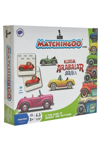 Matchingoo Memory Game Hafıza Oyunu Klasik Arabalar