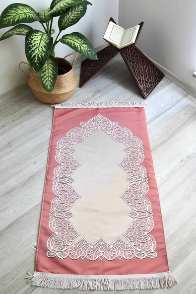 Astarlı Çeyizlik Saten Seccade Pembe - Resim 3