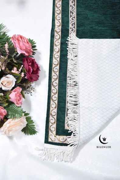 Oval Astarlı Seccade Yeşil - Resim 2