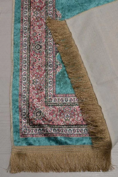 Pratik ve Taşınabilir İpek Dokulu Çantalı Seccade-M011 - Resim 4