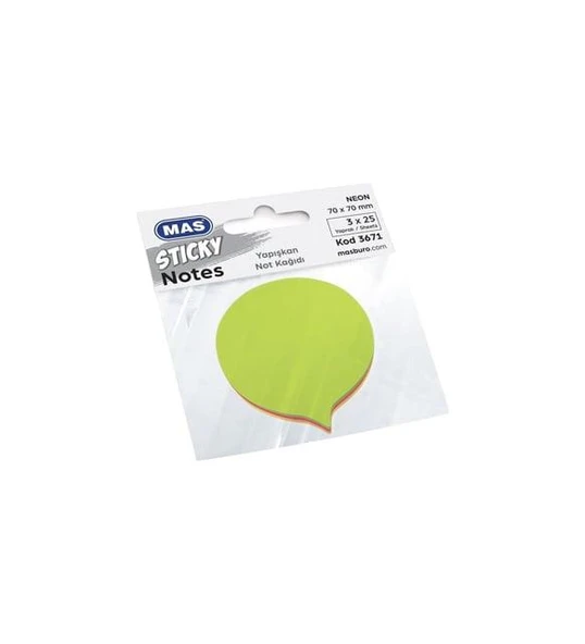 MAS NOT KAĞIDI YAPIŞKANLI ŞEKİLLİ BALON 75 SAYFA
