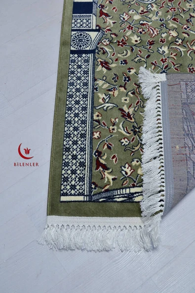 Ravza Desenli Lüks Kadife Seccade - Resim 3