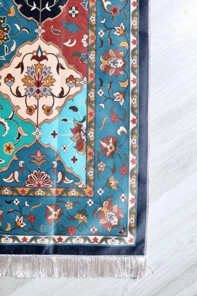 İpek Dokulu Keseli Seccade Çok Renkli - Resim 3