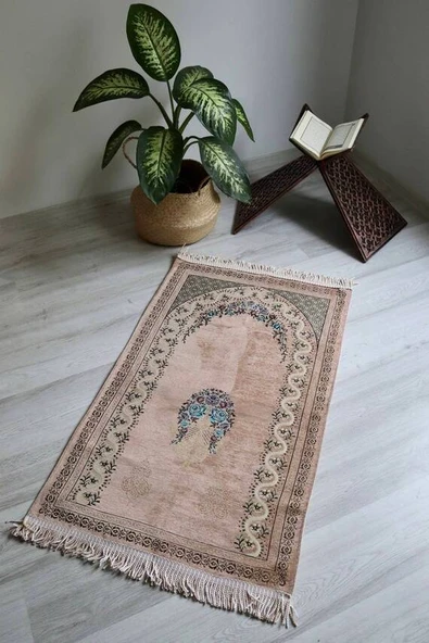 Çeyizlik Hediyelik Astarlı Seccade Pembe ürün görseli