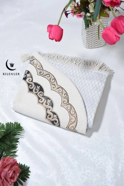 Oval Astarlı Seccade Krem - Resim 4