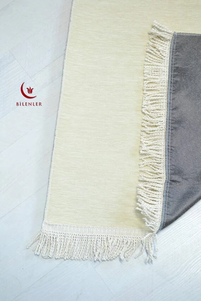 Kabe Örtüsü Şönil Kadife Seccade Krem Renk - Resim 3