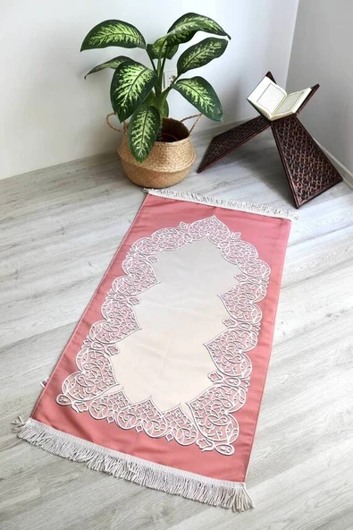 Astarlı Çeyizlik Saten Seccade Pembe