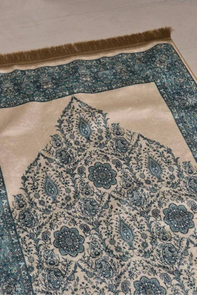 Pratik ve Taşınabilir İpek Dokulu Çantalı Seccade-M1001 - Resim 2