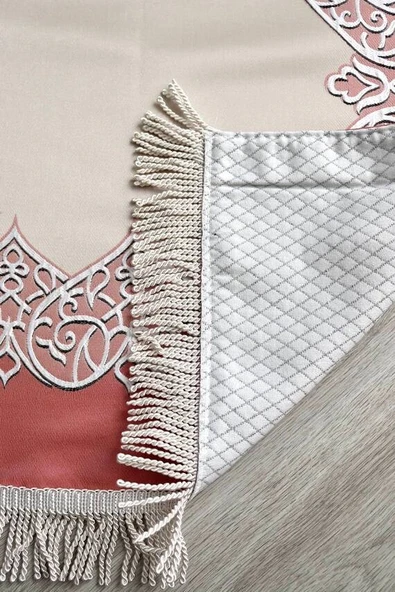 Astarlı Çeyizlik Saten Seccade Pembe - Resim 4