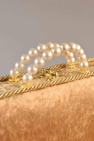 İnci Ahşap Kadife Kutulu Kuran-ı Kerim Çeyizlik-Hediyelik Set Gold Renk - Resim 4