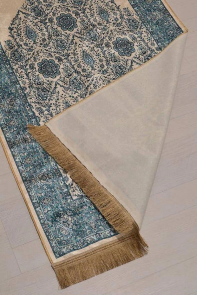 Pratik ve Taşınabilir İpek Dokulu Çantalı Seccade-M1001 - Resim 4