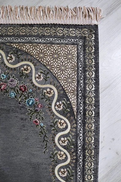 Çeyizlik Hediyelik Astarlı Seccade Gri - Resim 2