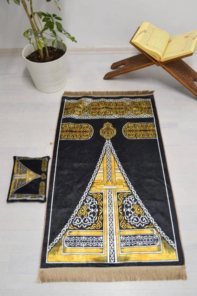 Pratik ve Taşınabilir İpek Dokulu Çantalı Seccade- KB1001 ürün görseli