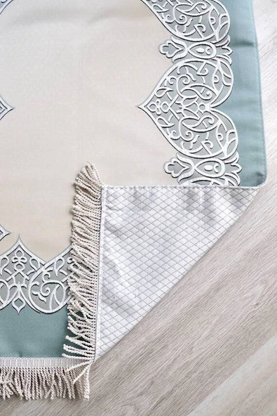 Astarlı Çeyizlik Saten Seccade Mavi - Resim 3