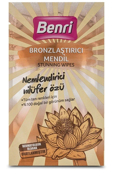 Benri Bronzlaştırıcı Mendil – Pratik Uygulama ile Doğal ve Eşit Bronzluk, Tek Kullanımlık