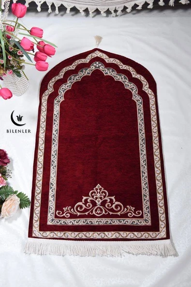 Oval Astarlı Seccade Kırmızı ürün görseli