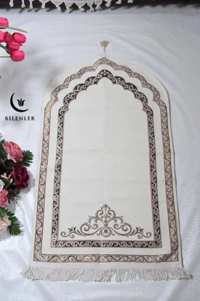 Oval Astarlı Seccade Krem ürün görseli 1