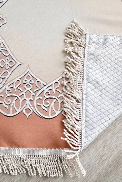 Astarlı Çeyizlik Saten Seccade Somon - Resim 4