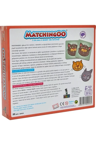 Matchingoo Memory Game Hafıza Oyunu Kedigiller - 2