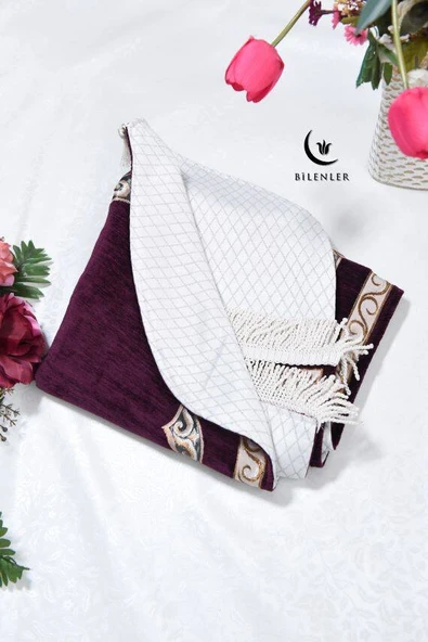 Oval Astarlı Seccade Mürdüm - Resim 4