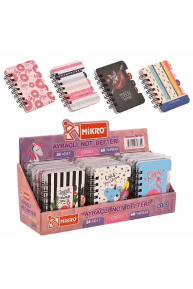 MİKRO NOT DEFTERİ AYRAÇLI NOT DEFTER NT-03