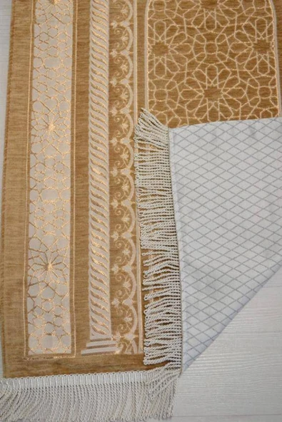 Mihrap Desenli Astarlı Seccade  Camel - Resim 3