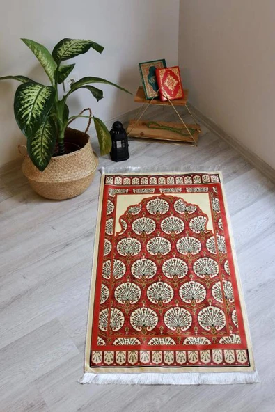 İpek Dokulu Keseli Seccade Çok Renkli- KT01 - Resim 4