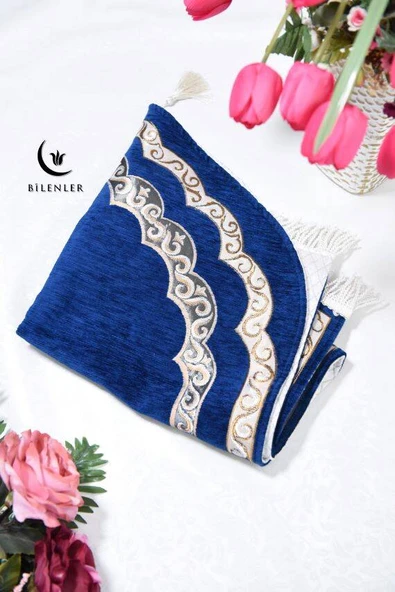 Oval Astarlı Seccade Lacivert - Resim 3