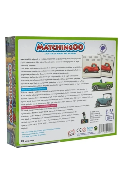 Matchingoo Memory Game Hafıza Oyunu Klasik Arabalar - 2