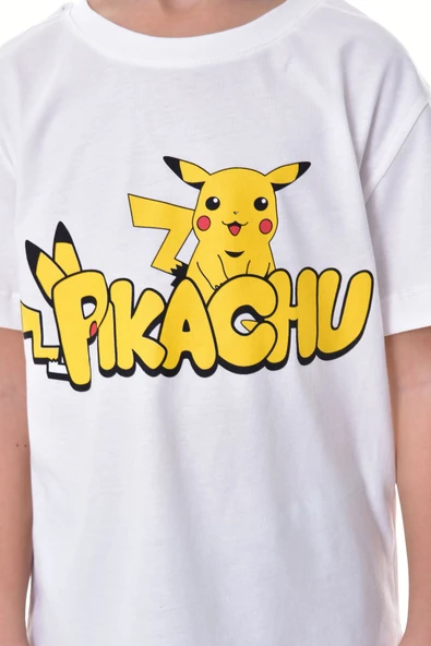 Pikachu Baskılı 2'li Şort - T-Shirt Çocuk Takım - 2