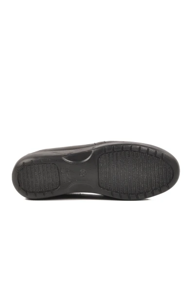 Ayakmod Siyah Hakiki Deri Anatomik Kadın Casual Ayakkabı 42632 Z - 5