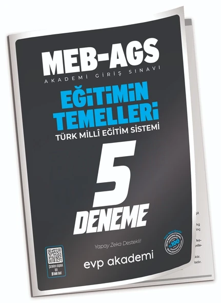 EVP Akademi 2025 MEB-AGS Eğitimin Temelleri 5 Deneme Çözümlü EVP Akademi ürün görseli 1