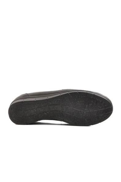 Ayakmod Siyah Hakiki Deri Kadın Anatomik Casual Ayakkabı 42641 Z - 5