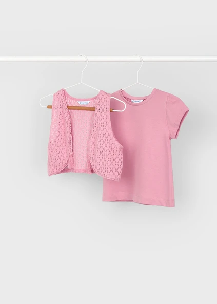 Mayoral Kız Çocuk Yelekli Tshirt - 3