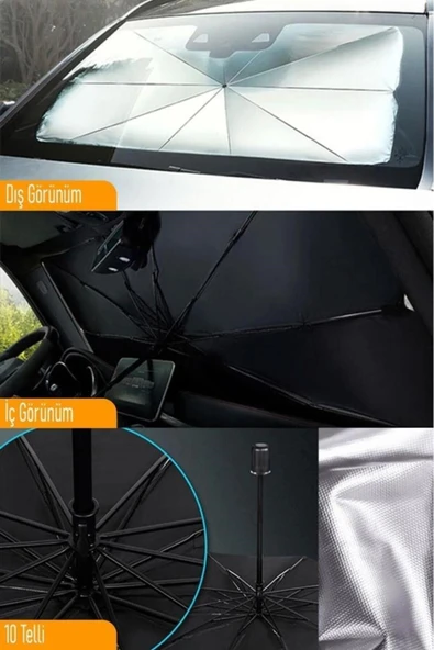 Volkswagen Passat uyumlu oto şemsiye ön cam güneşlik - 2