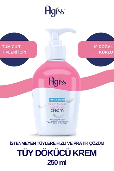 AGİSS TÜY DÖKÜCÜ KREM 250 ML (POMPALI) - 2