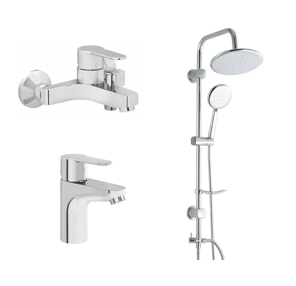 Artema Win S Banyo Bataryası + Lavabo Bataryası + Duxxa Bolero Duş Sistemi