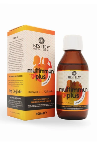 BESTTEM MULTİMMUN PLUS C VİTAMİNİ VE KALSİYUM DEPOSU GÜNLÜK KULLANIM TAKVİYE GIDA DOĞAL 100ML - Resim 5